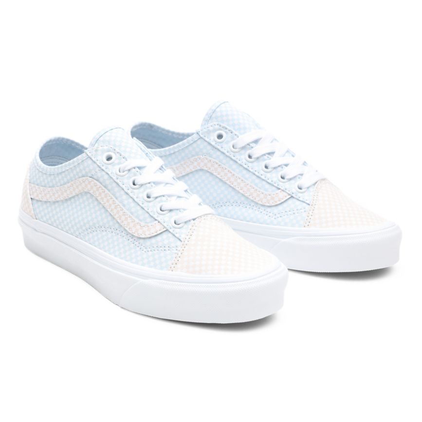 Vans Pastel Checkerboard Old Skool Tapered Dam Blå/Silver - Vans Classics Prisjakt (BGUKE4120)